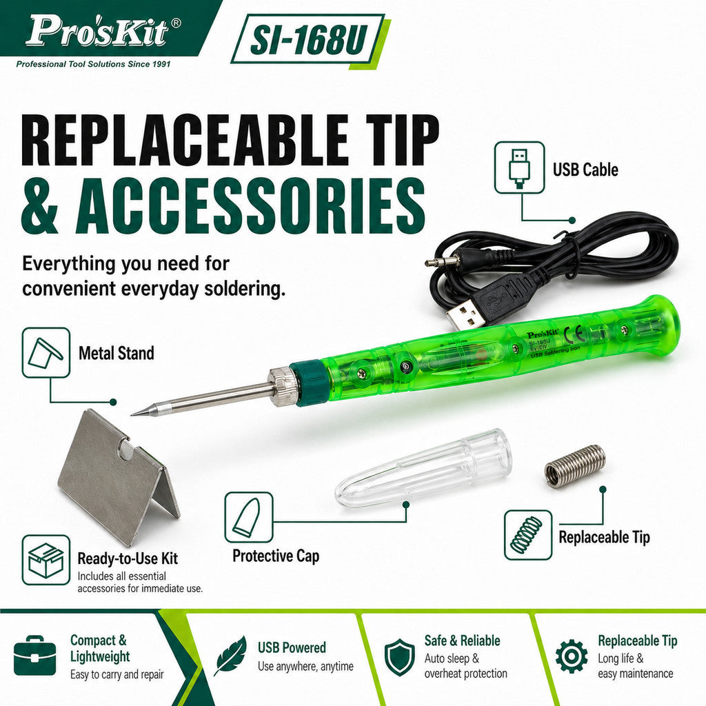 Pro'sKit SI-168U USB Powered Soldering Iron Portable USB Soldering Iron